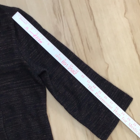 Anne Klein Black Metallic Copper Gold Vintage Knit Blazer Medium - Picture 8 of 10